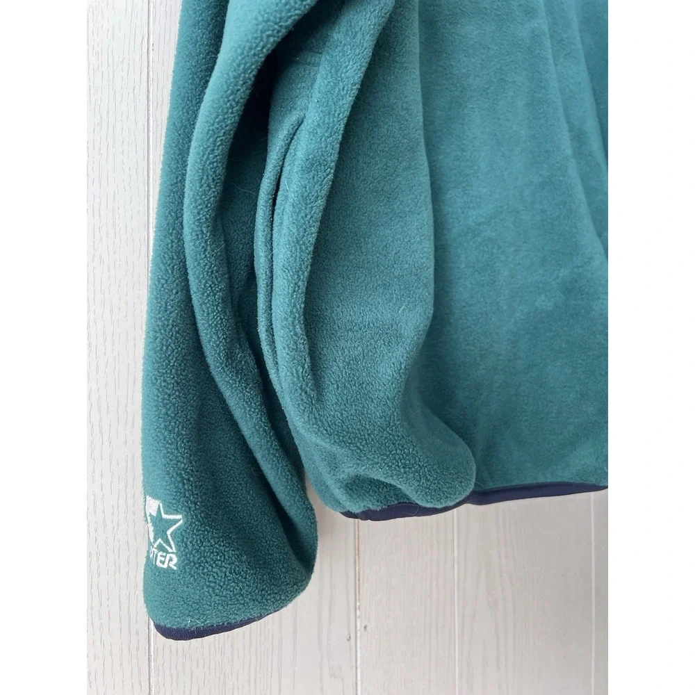 VTG Starter Pro Line Miami Dolphins Fleece Pullover 1/2 Zip Mens Medium Green